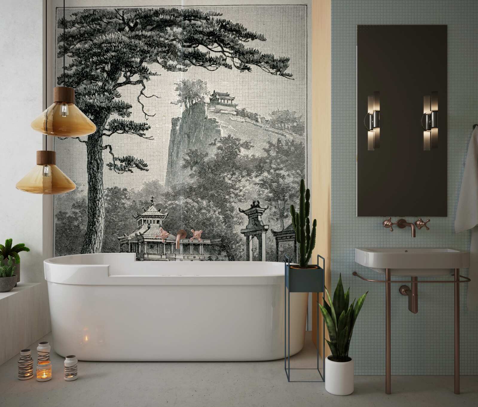 Фотошпалери стародавній китайський парк