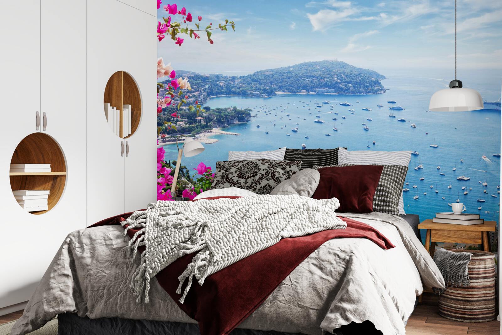 Фотошпалери причал біля сапфірового узбережжя