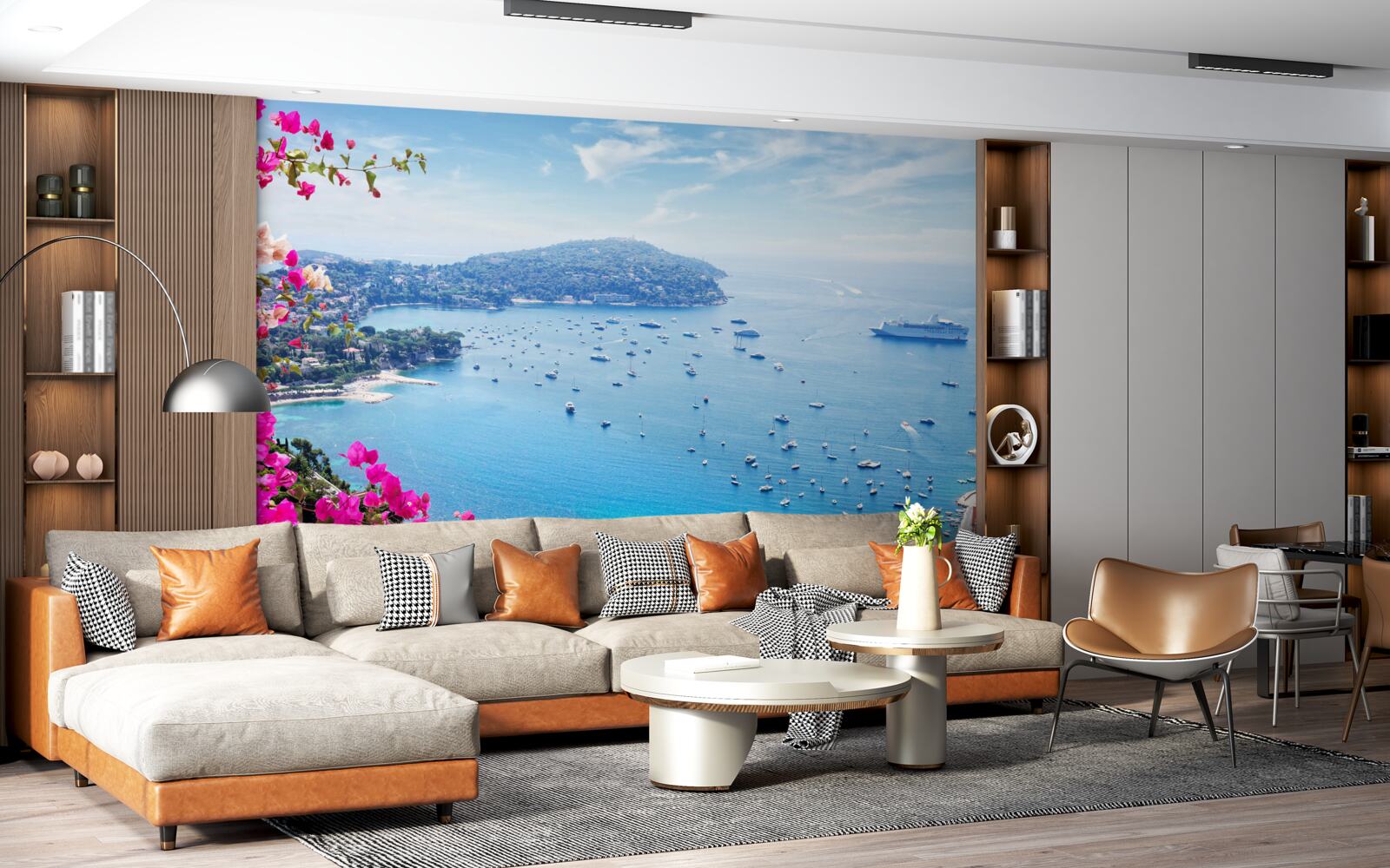 Фотошпалери причал біля сапфірового узбережжя