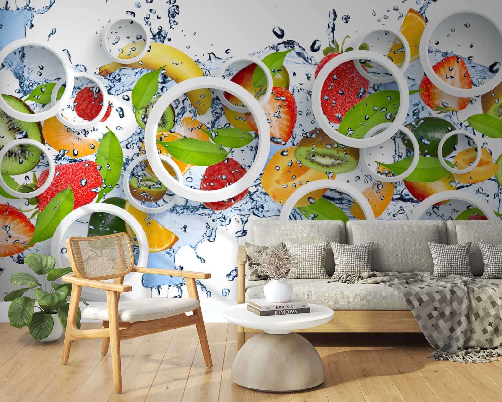 Фотошпалери плями та фрукти