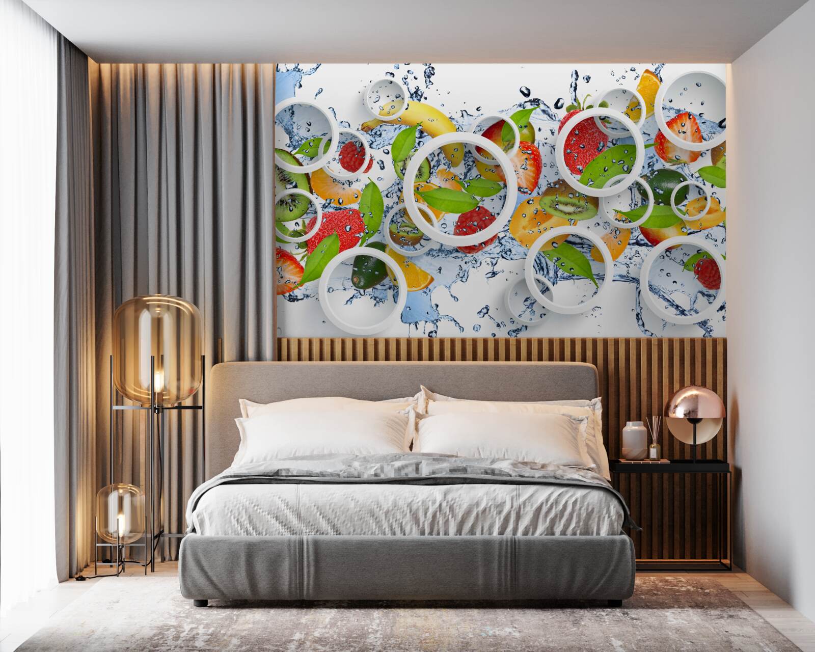 Фотошпалери плями та фрукти