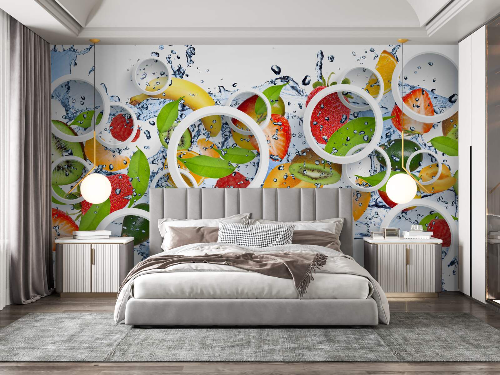 Фотошпалери плями та фрукти