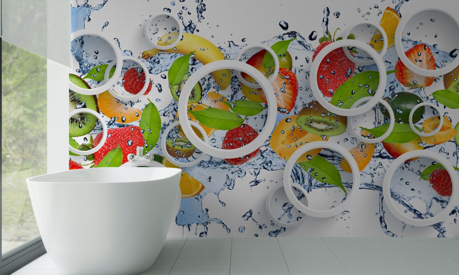 Фотошпалери плями та фрукти