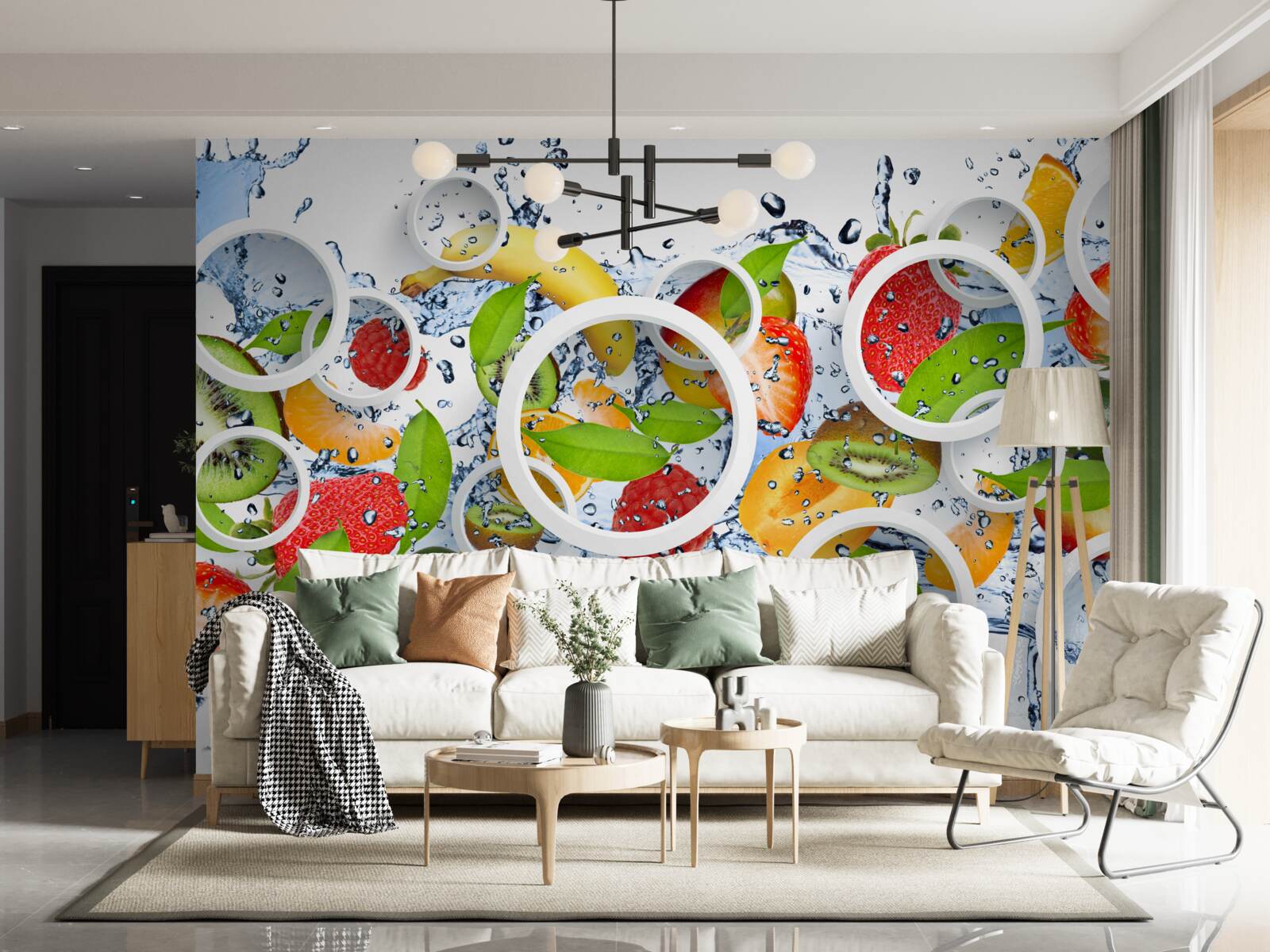 Фотошпалери плями та фрукти