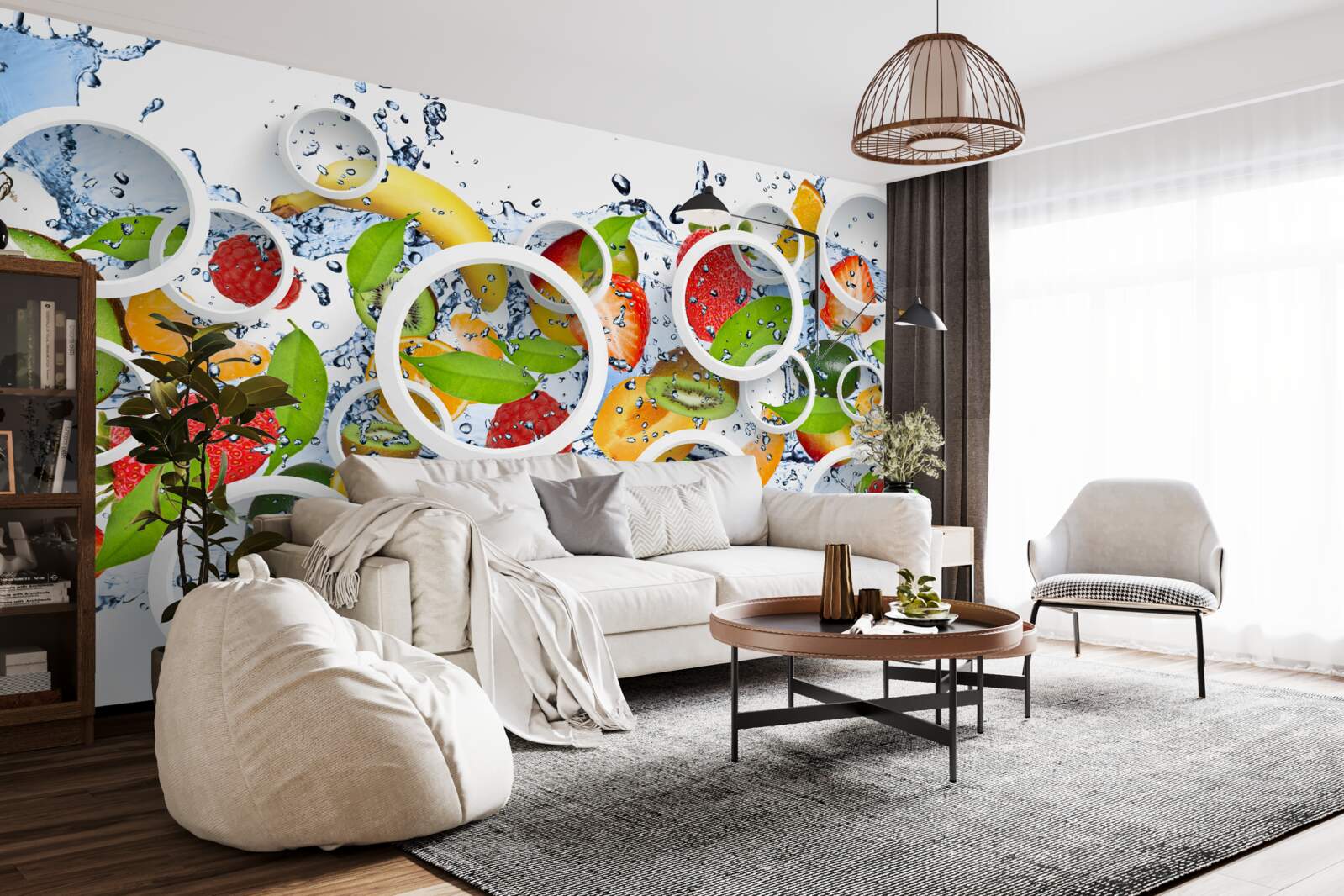 Фотошпалери плями та фрукти