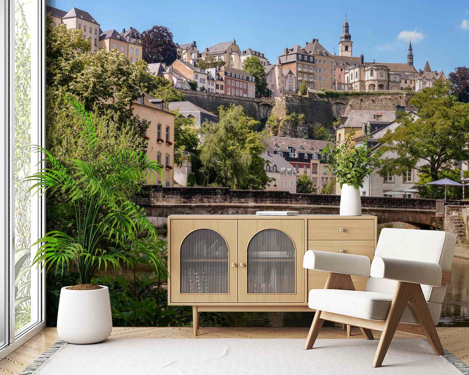 Фотошпалери Люксембурзький річковий міст