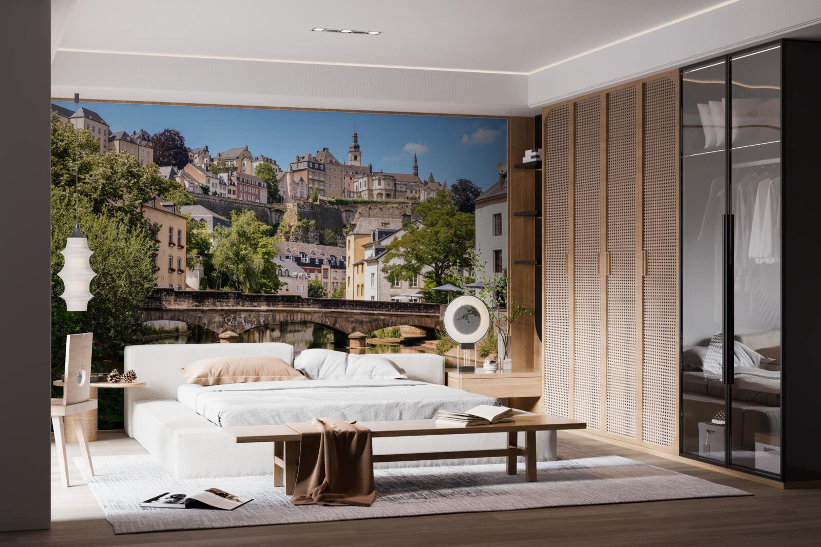 Фотошпалери Люксембурзький річковий міст