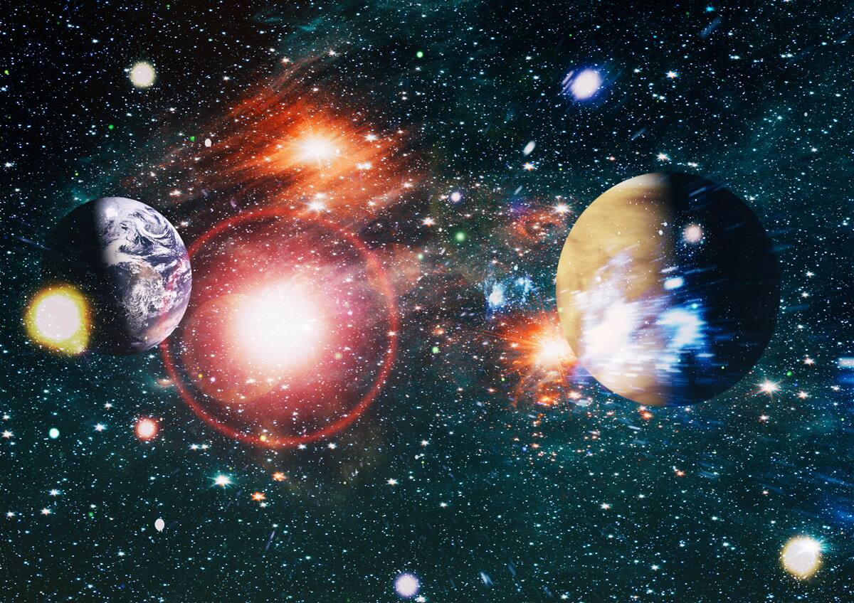 Фотошпалери зоряне небо в туманну ніч