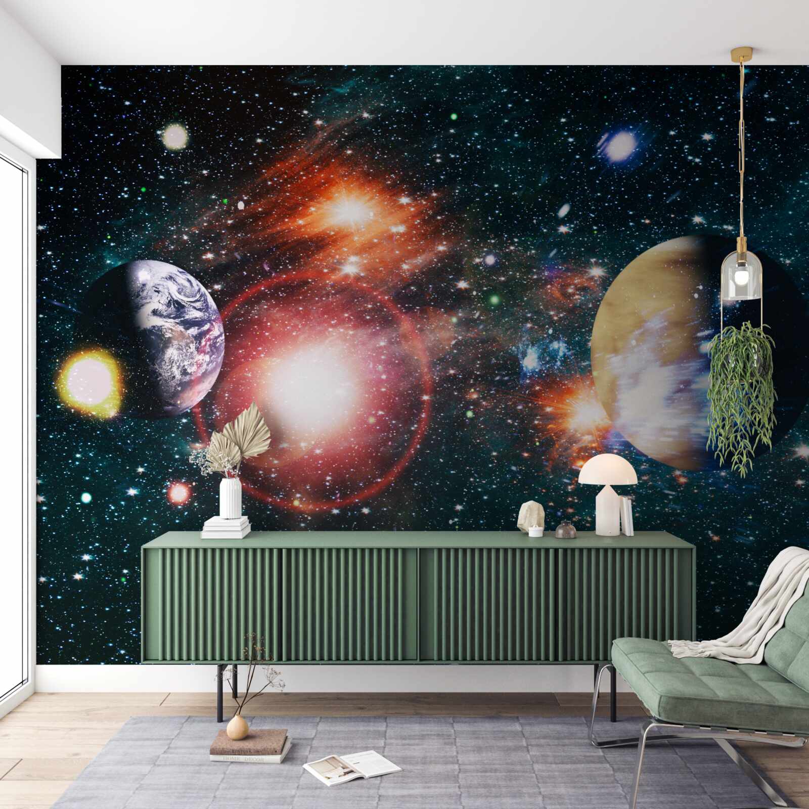 Фотошпалери зоряне небо в туманну ніч