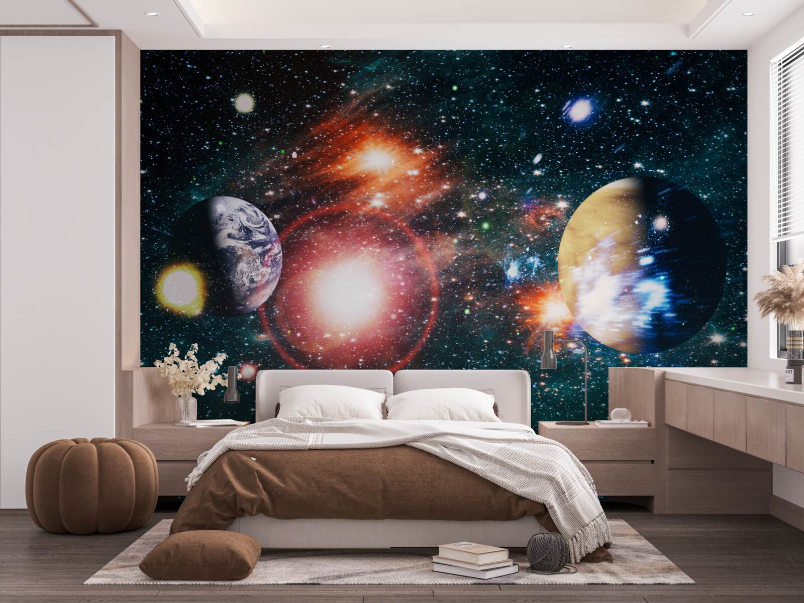 Фотошпалери зоряне небо в туманну ніч