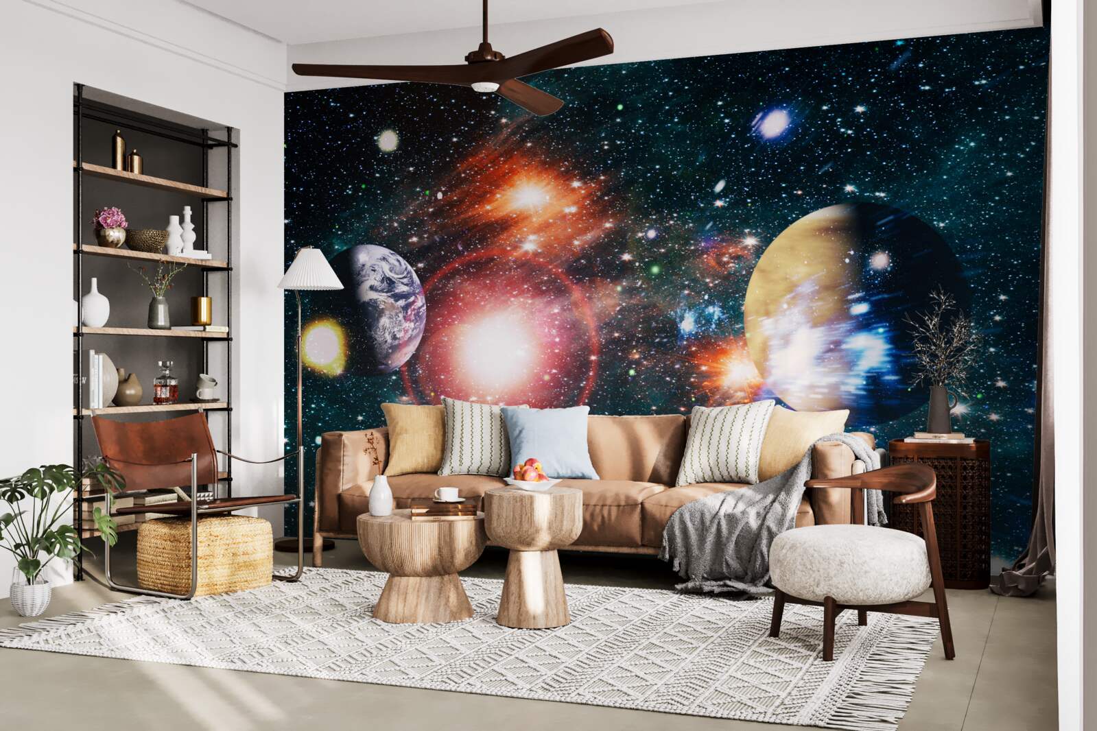 Фотошпалери зоряне небо в туманну ніч