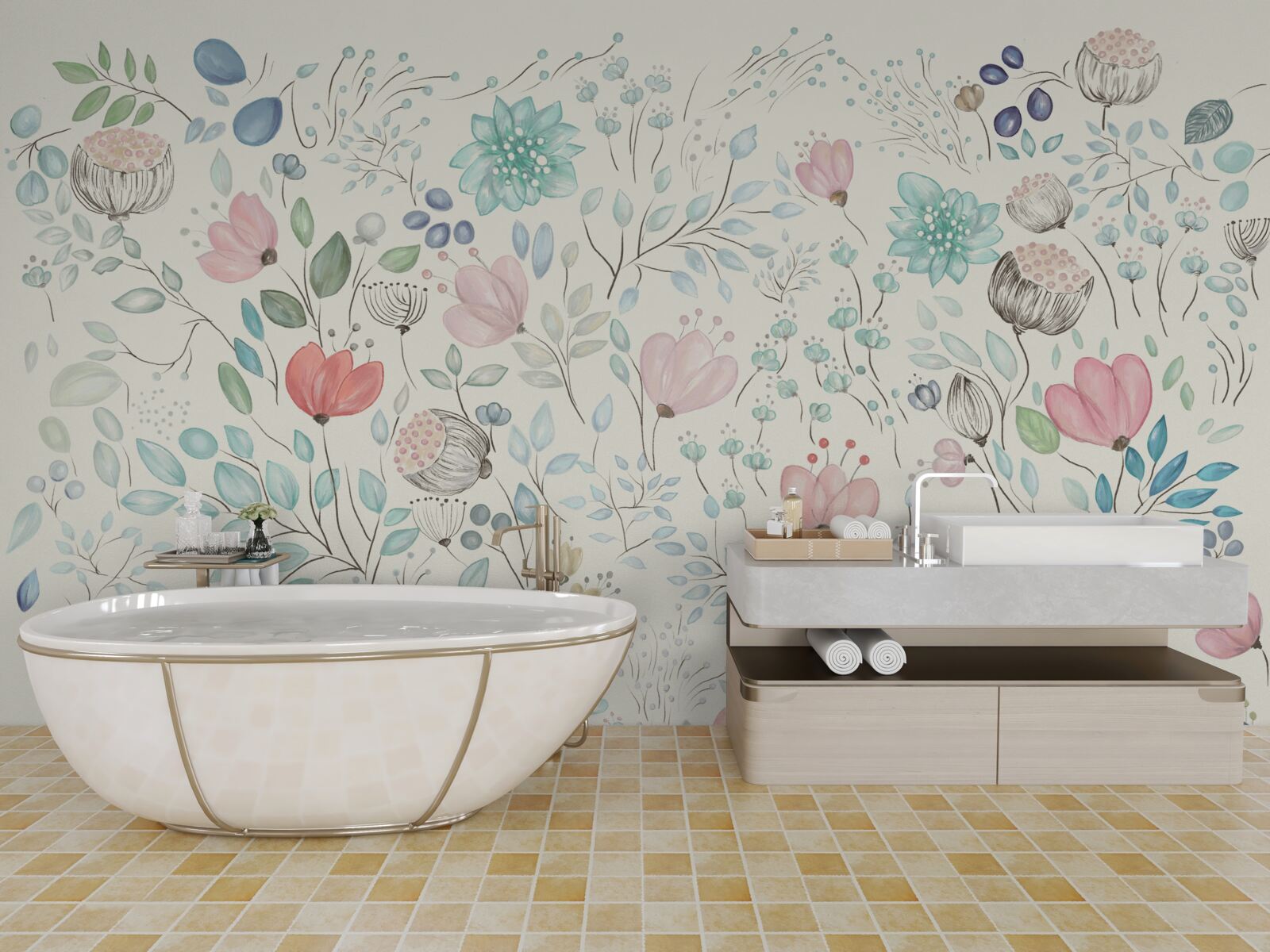 Фотошпалери маленькі ніжні бутони