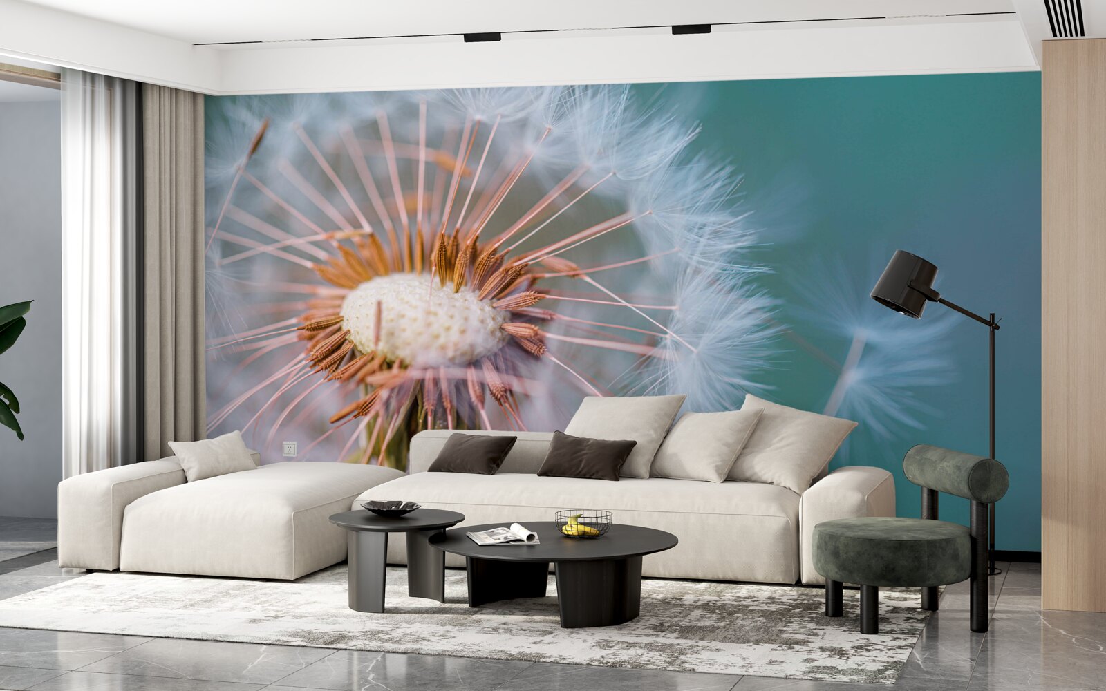 Фотошпалери подорож пелюстки кульбаби