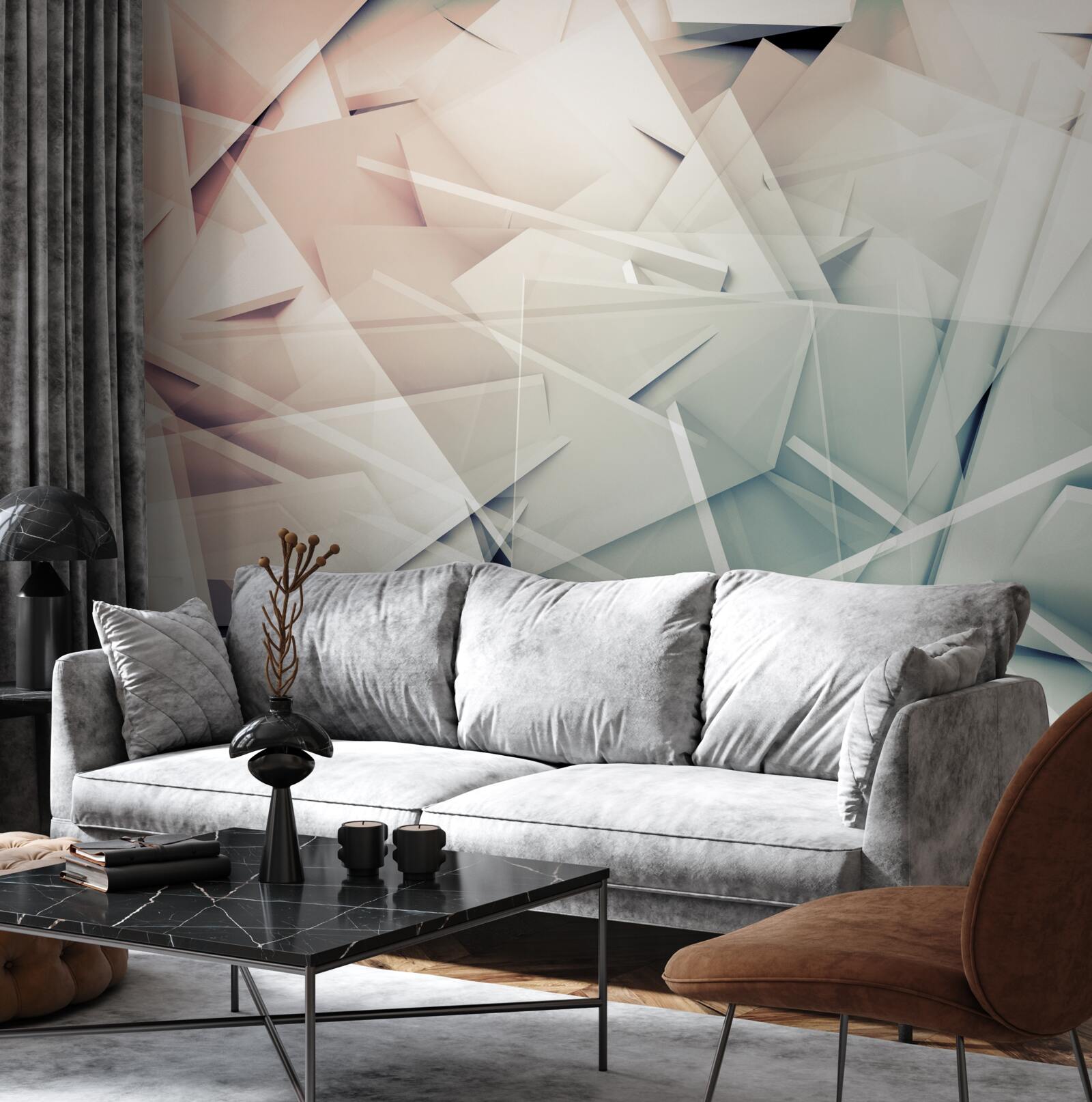 Фотошпалери град осколків скла