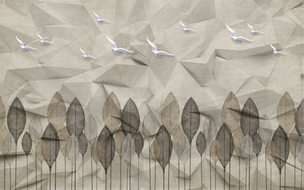 Фотошпалери птахи, які отримують крила, щоб літати, і попелястий ліс