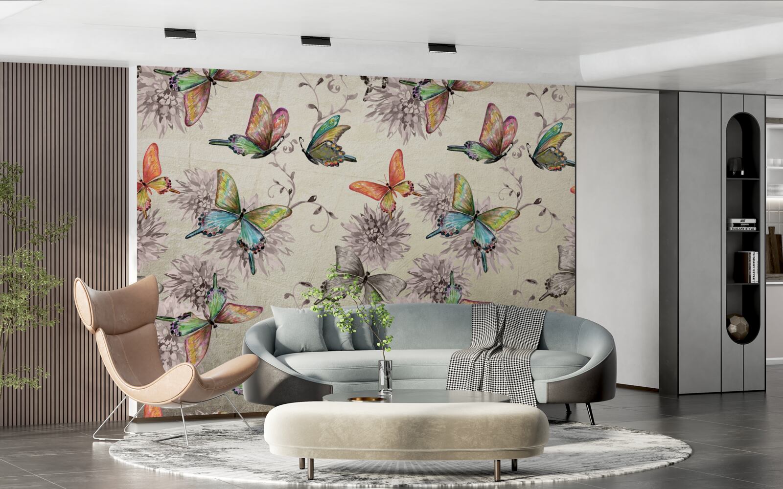 Фотошпалери багато метеликів, всі різних кольорів