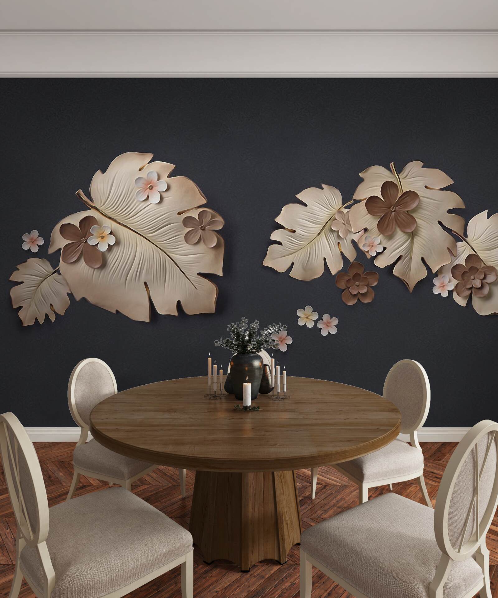 Фотошпалери склад коричневого листя