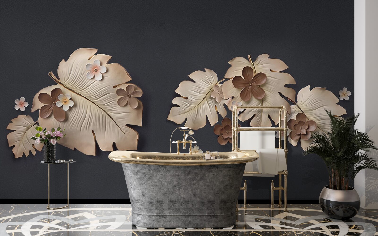 Фотошпалери склад коричневого листя