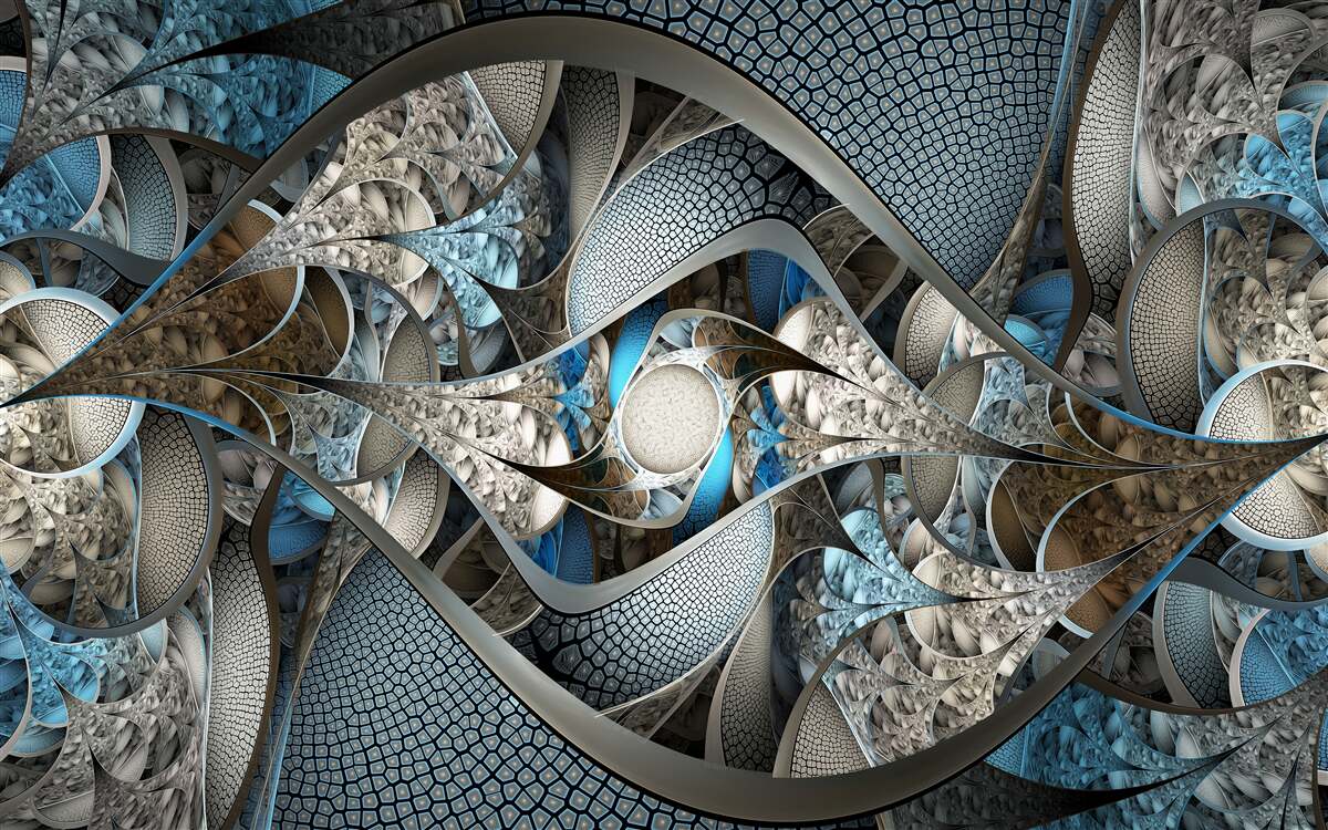 Фотошпалери композиція з кривих ліній і кольорових плям