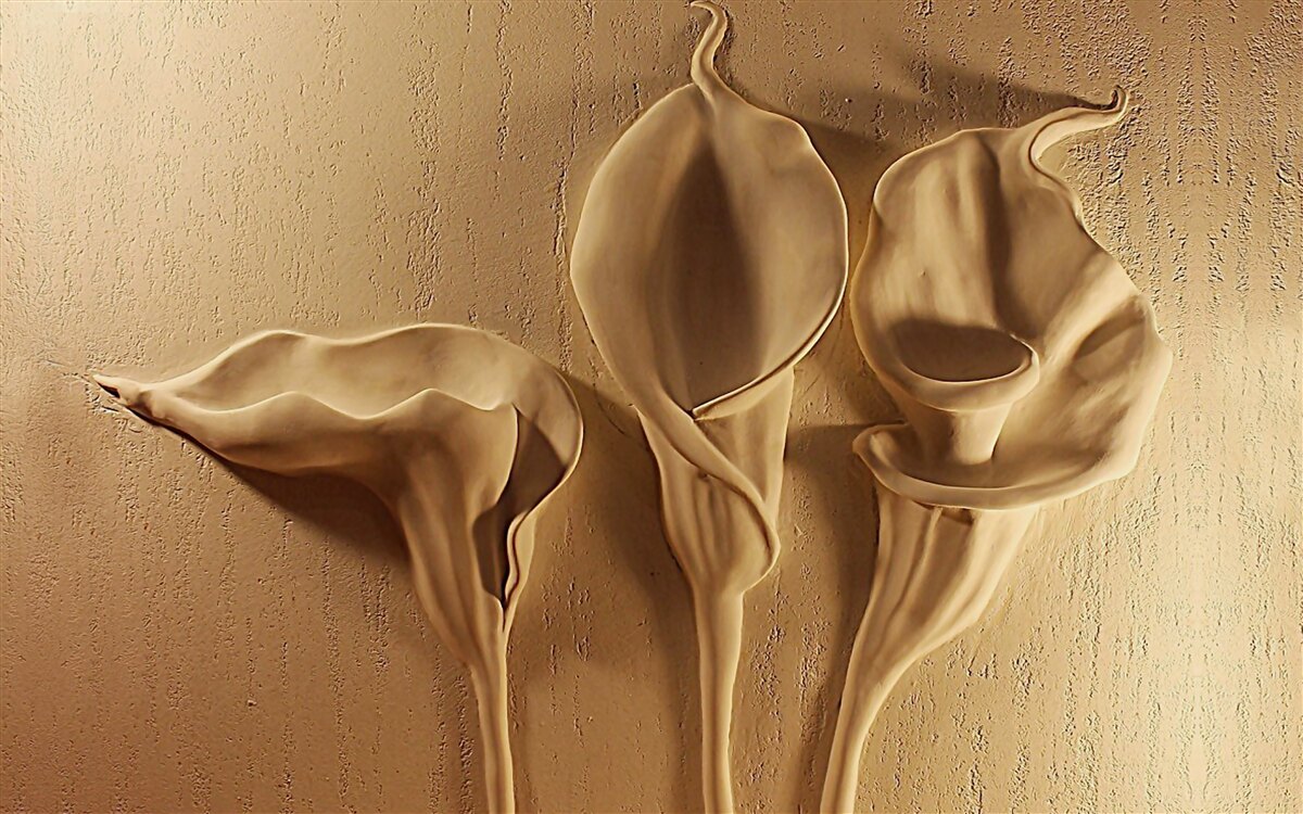 Фотошпалери кали з піску на стіні