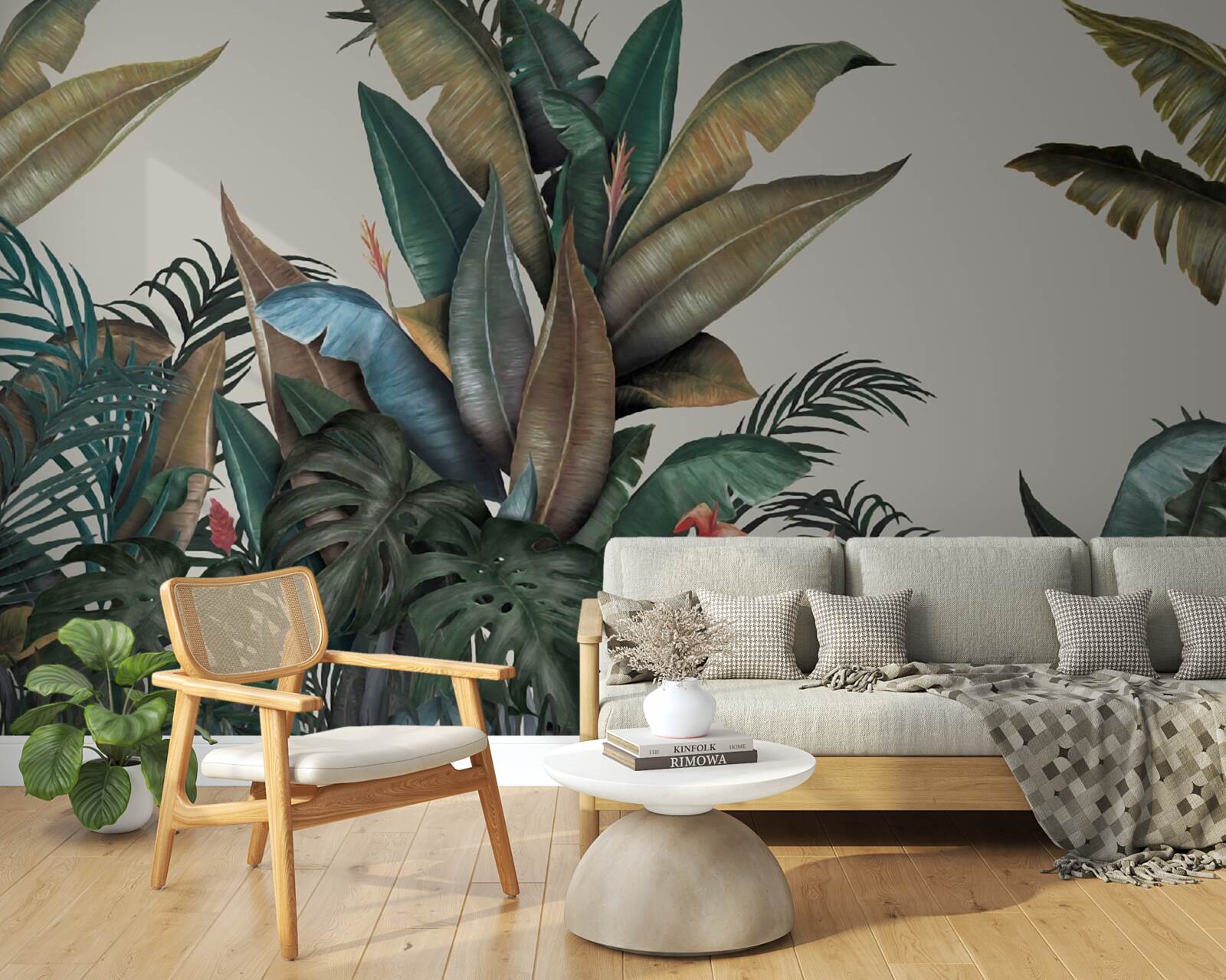 Фотошпалери папороть під час зливи