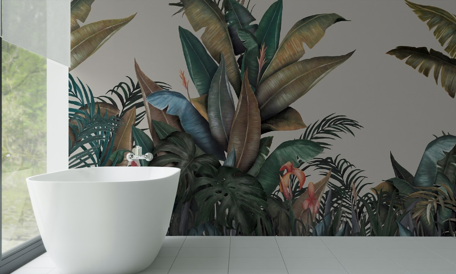 Фотошпалери папороть під час зливи