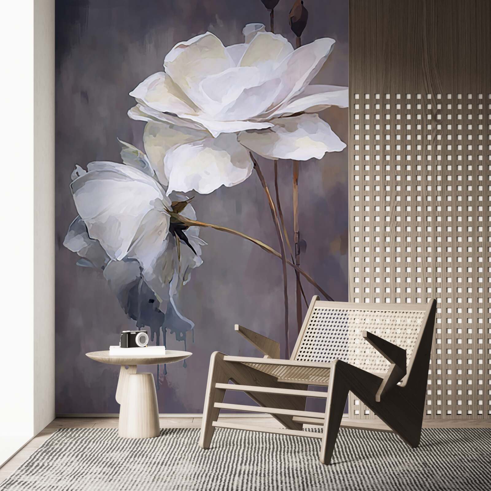 Фотошпалери дві великі білі квітки