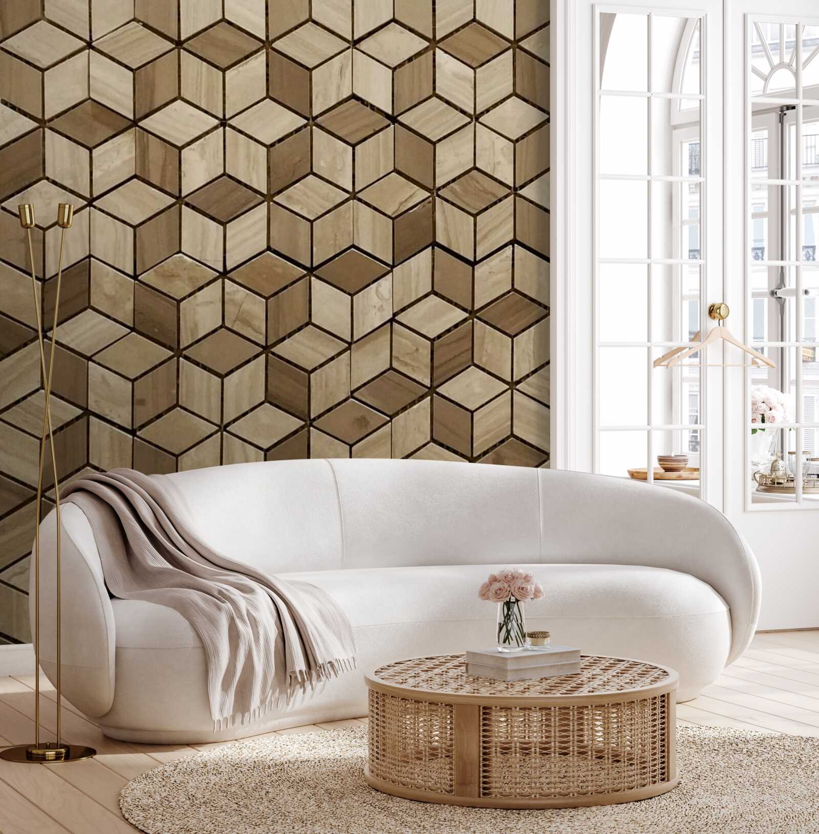 Фотошпалери чотирикутники та ромби перетинаються