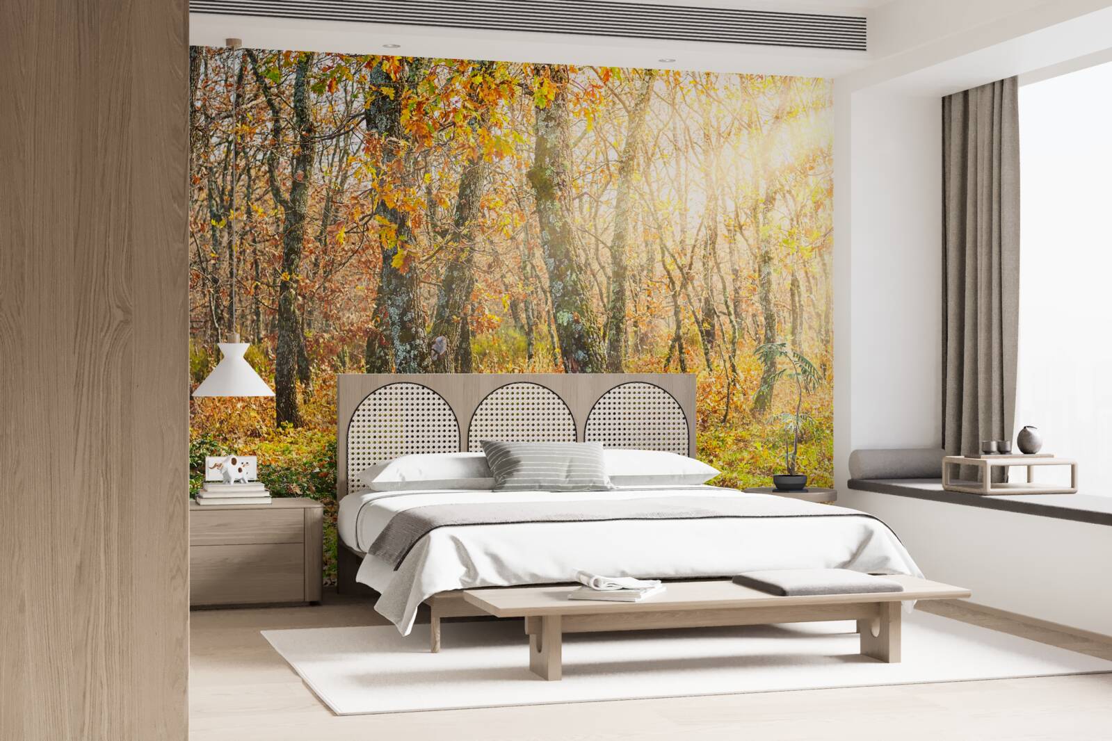 Фотошпалери Світанок в осінньому чагарнику