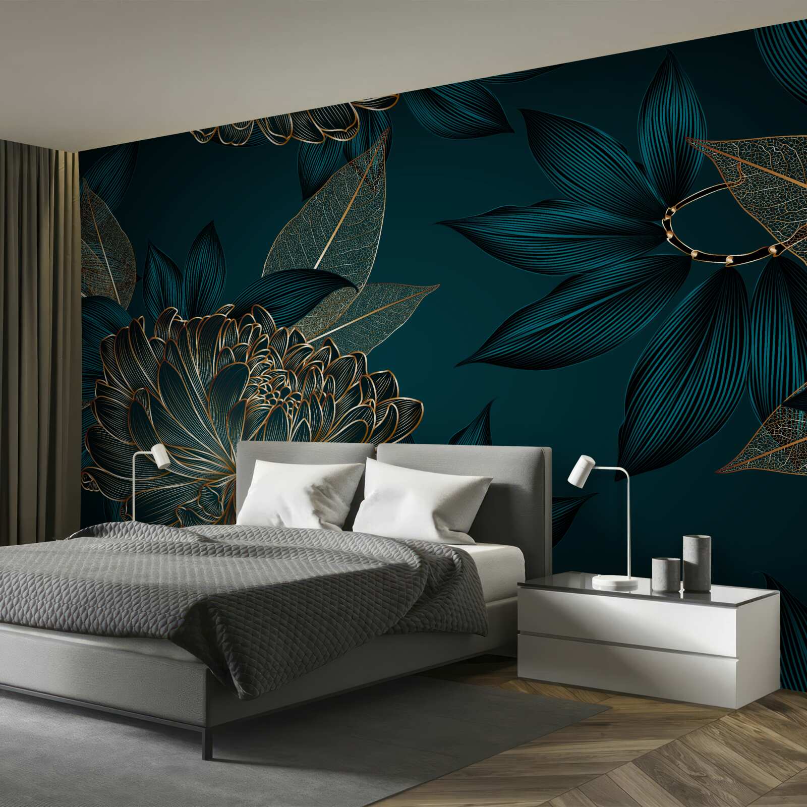 Фотошпалери кульбаба та сусальне золото