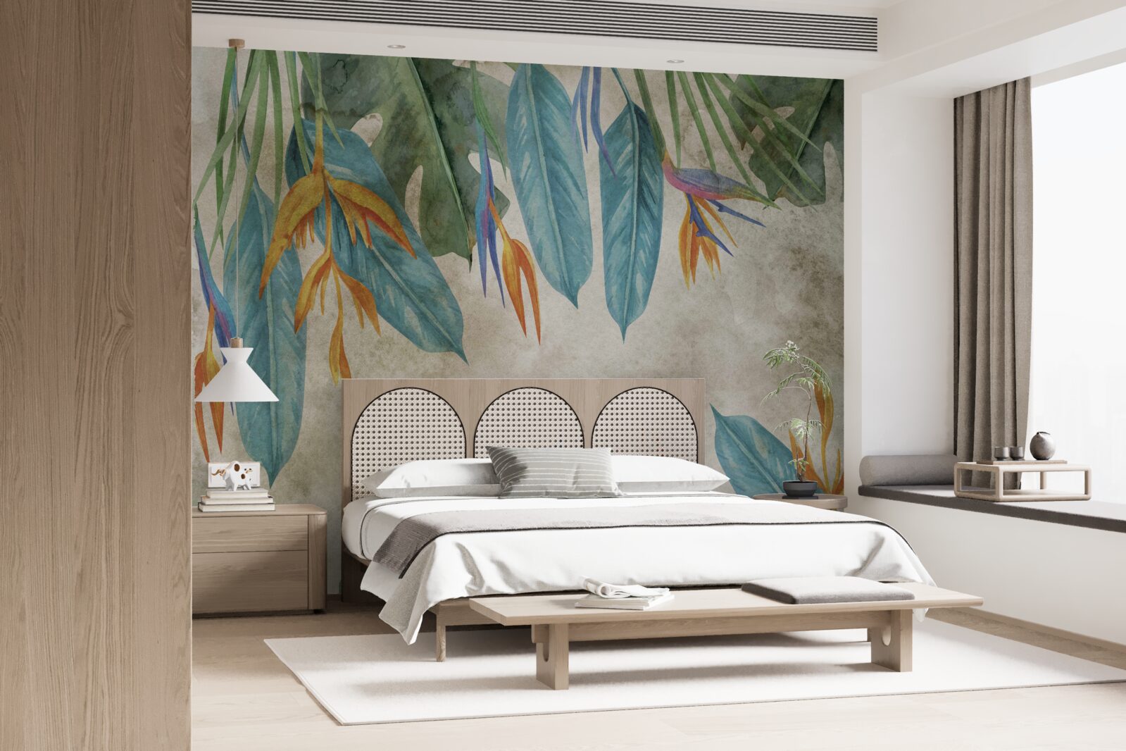 Фотошпалери незвичайне на вигляд тропічне листя