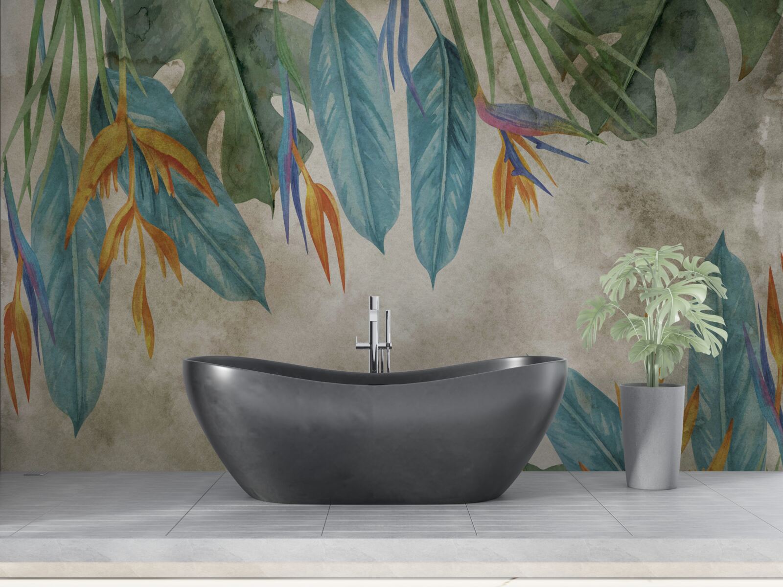 Фотошпалери незвичайне на вигляд тропічне листя