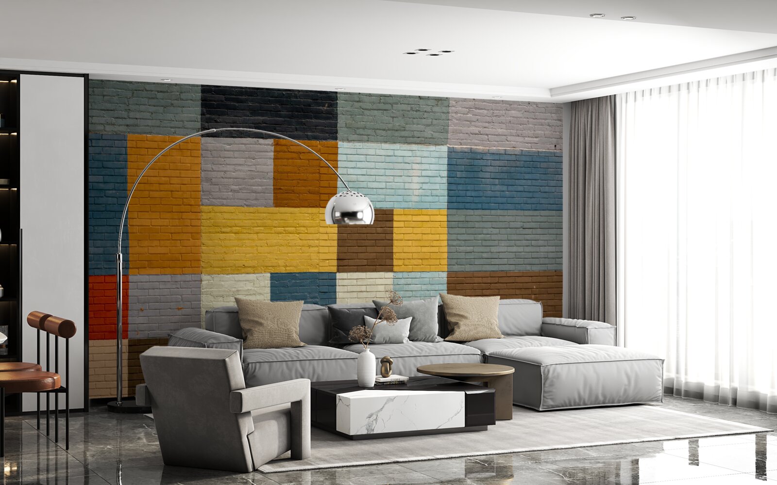 Фотошпалери прямокутні форми в кольорі