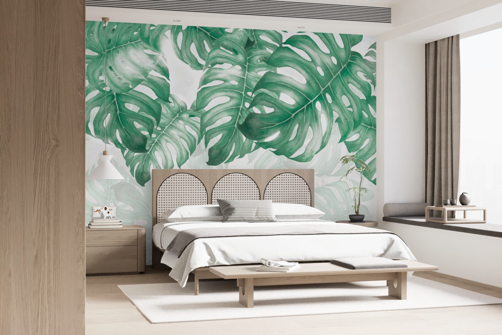 Фотошпалери листя папороті на світлому тлі