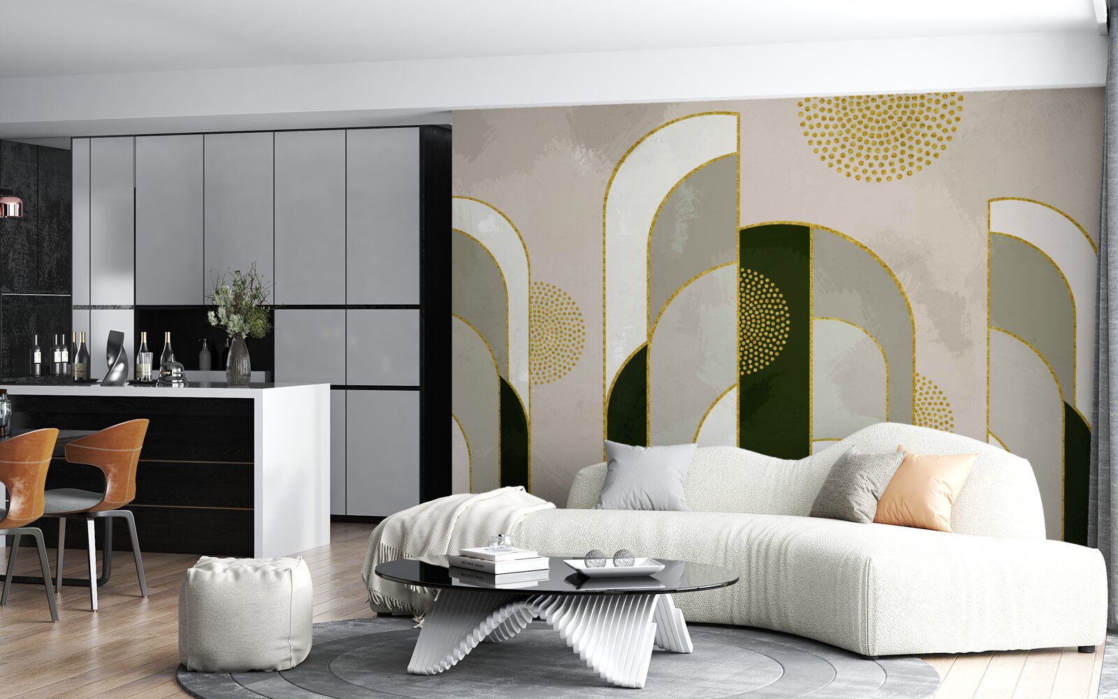 Фотошпалери Воно сяяло над густим туманом у лісі