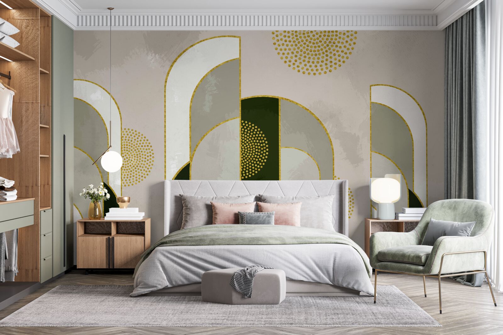 Фотошпалери Воно сяяло над густим туманом у лісі