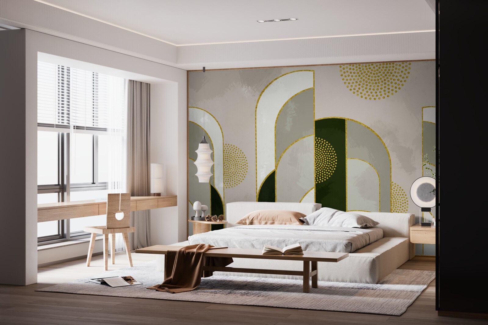 Фотошпалери Воно сяяло над густим туманом у лісі