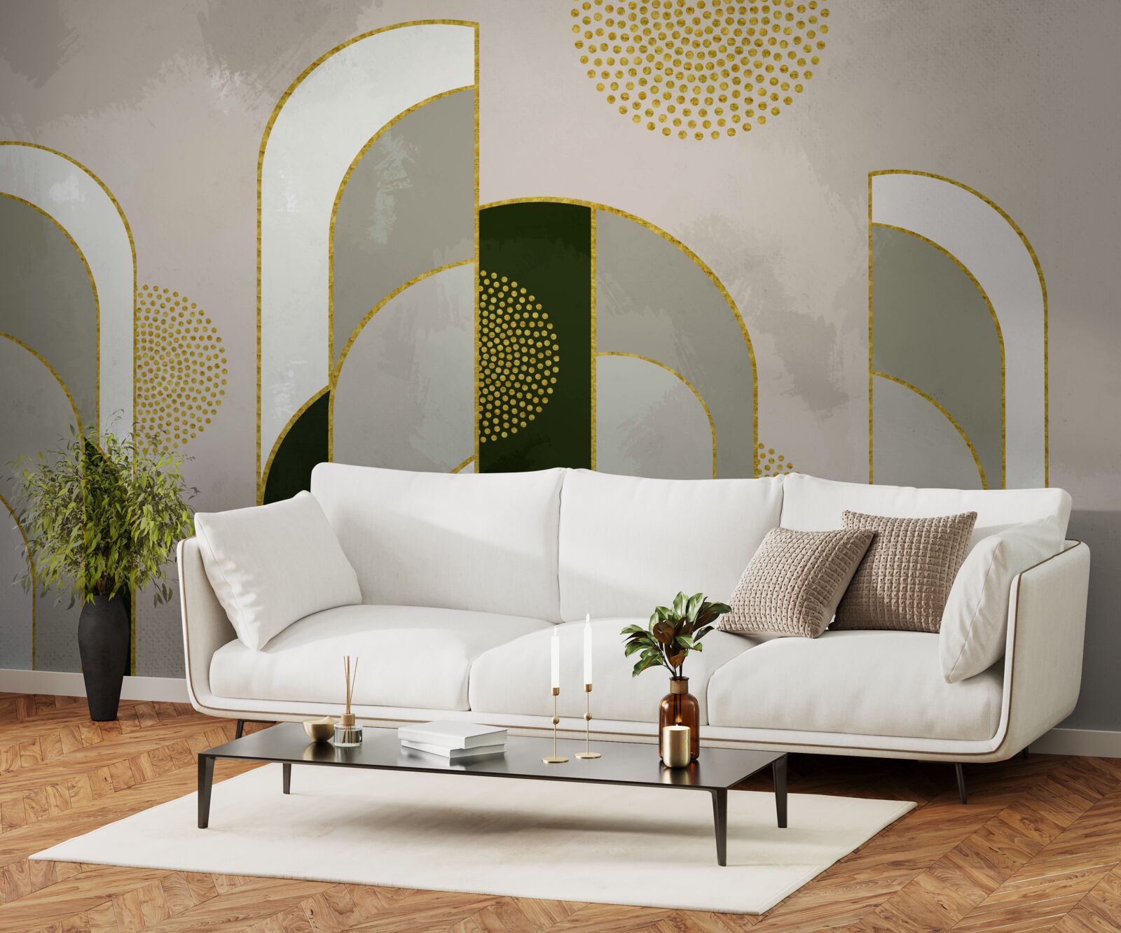 Фотошпалери Воно сяяло над густим туманом у лісі