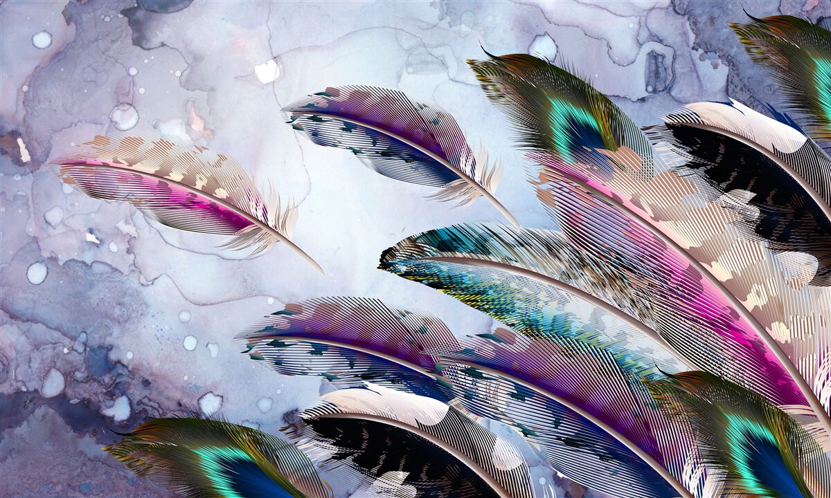 Фотошпалери оперення чарівного птаха