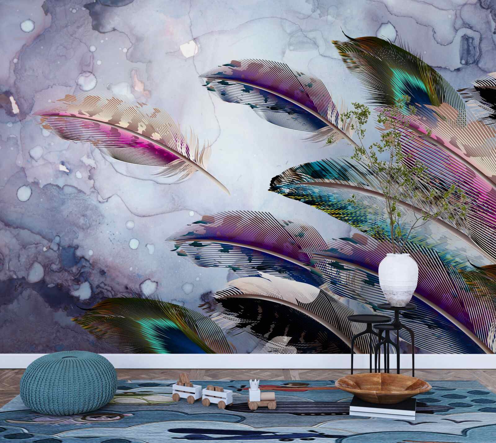 Фотошпалери оперення чарівного птаха