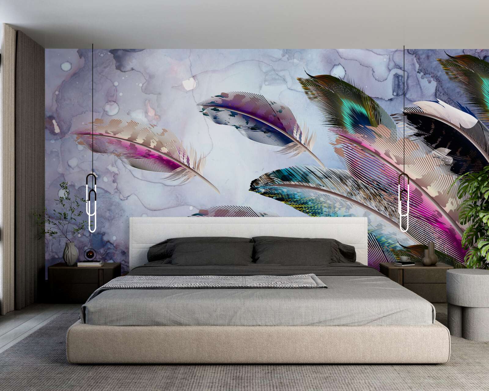 Фотошпалери оперення чарівного птаха