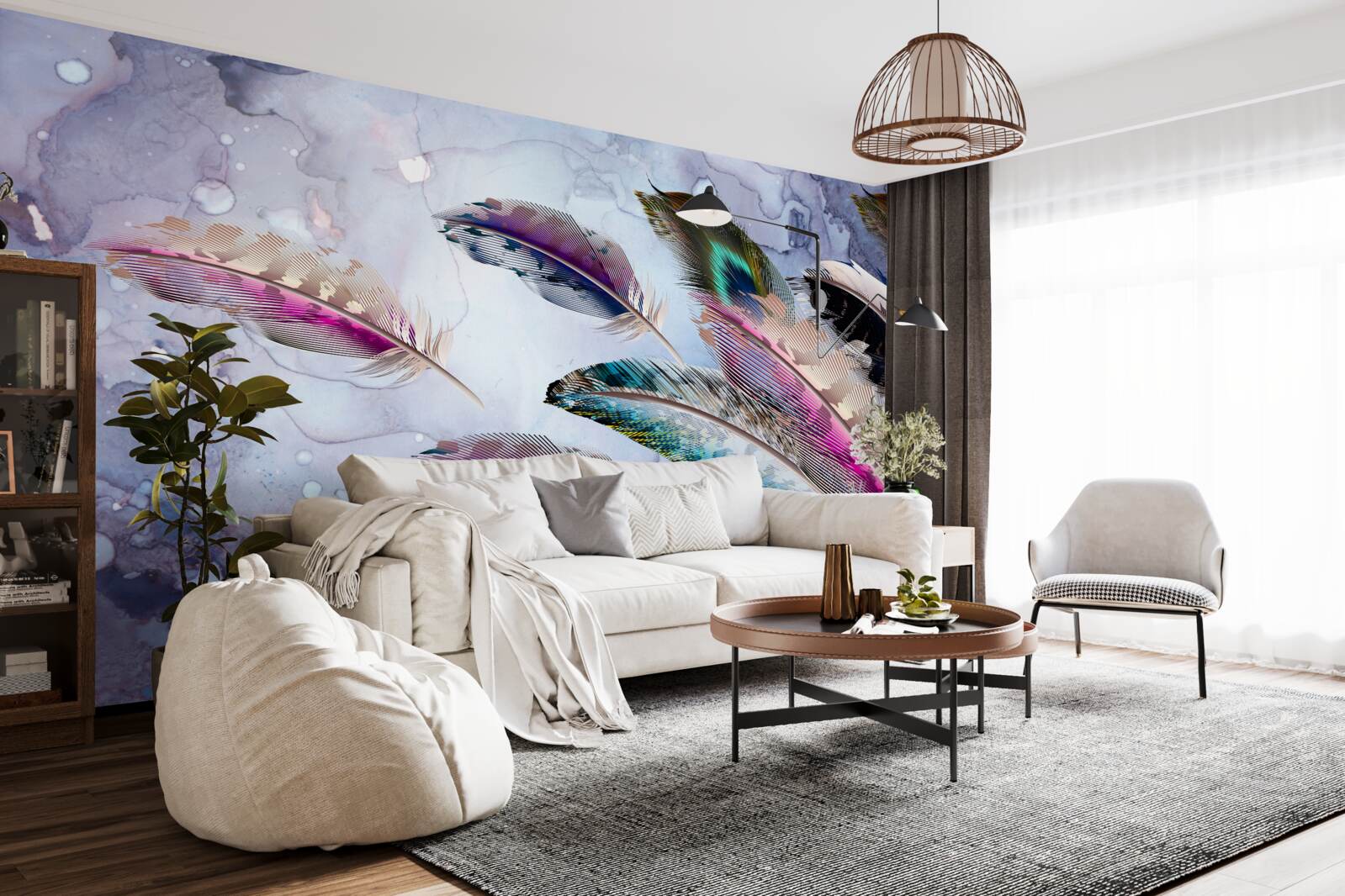 Фотошпалери оперення чарівного птаха