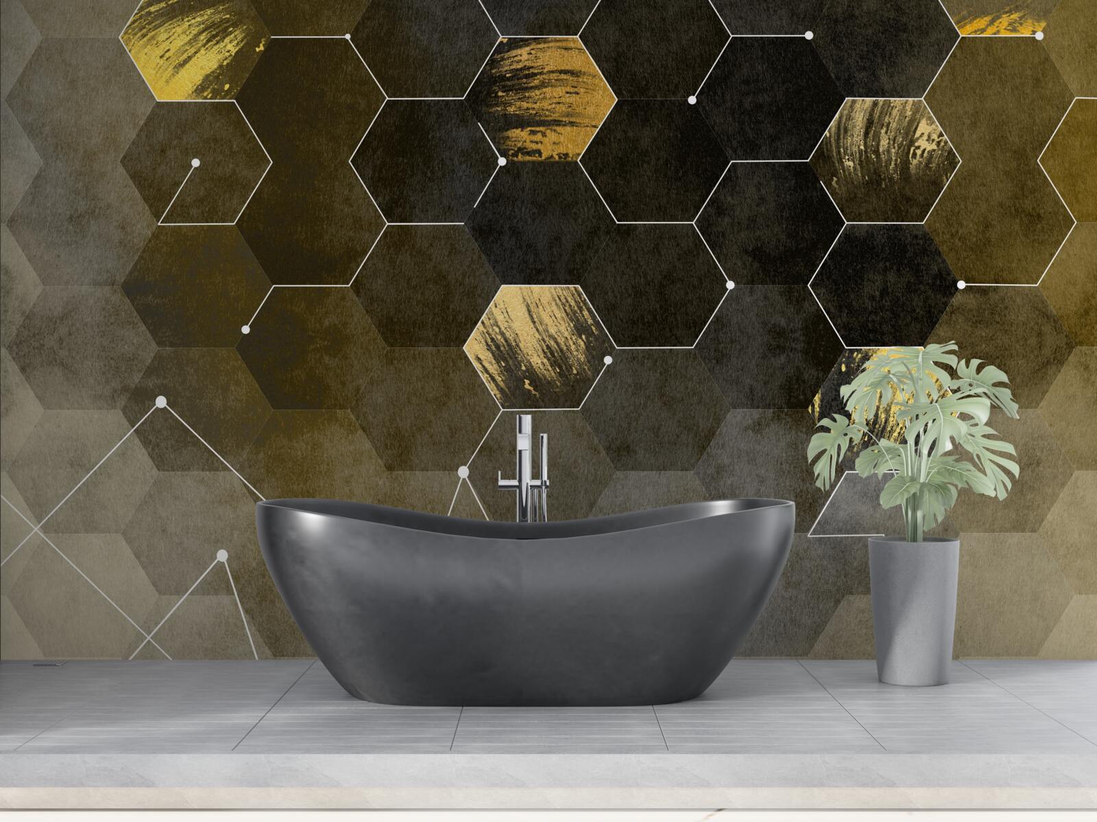 Фотошпалери золоті птахи в нічному небі