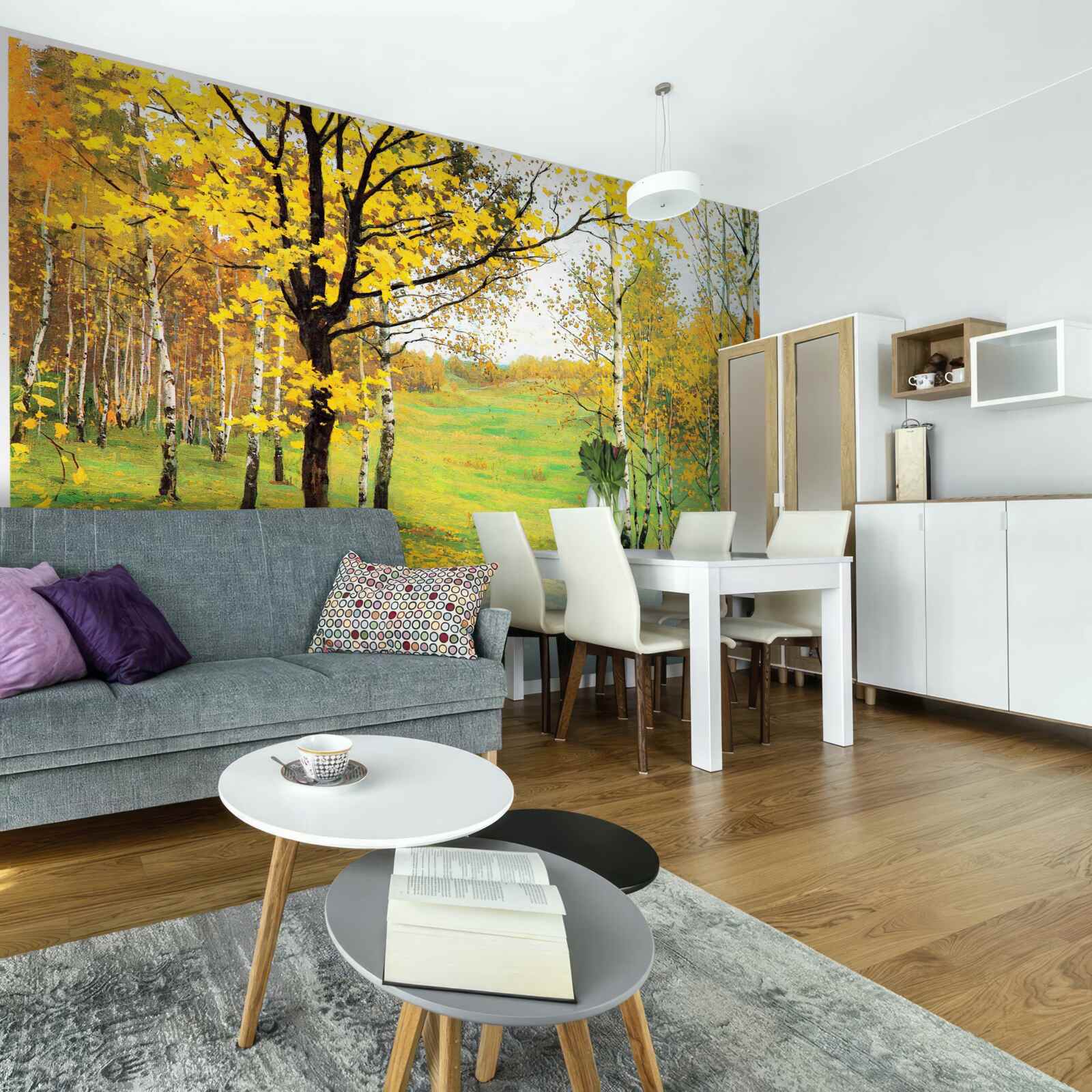 Фотошпалери Осінній ліс оповитий дивовижними відтінками