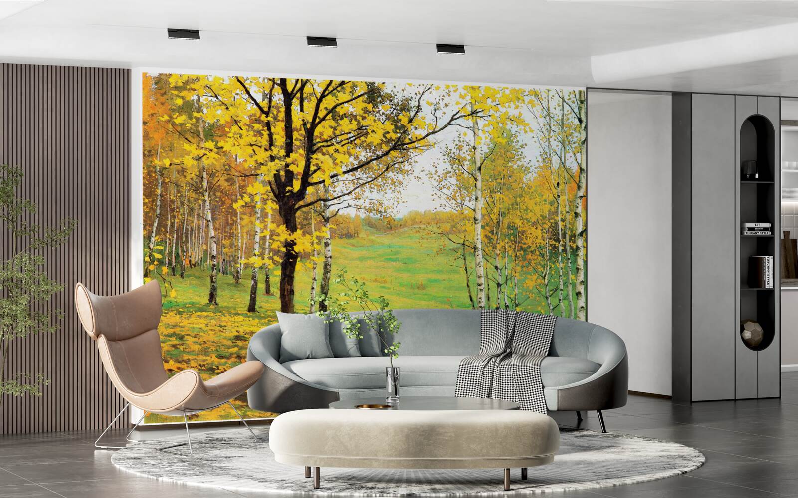 Фотошпалери Осінній ліс оповитий дивовижними відтінками