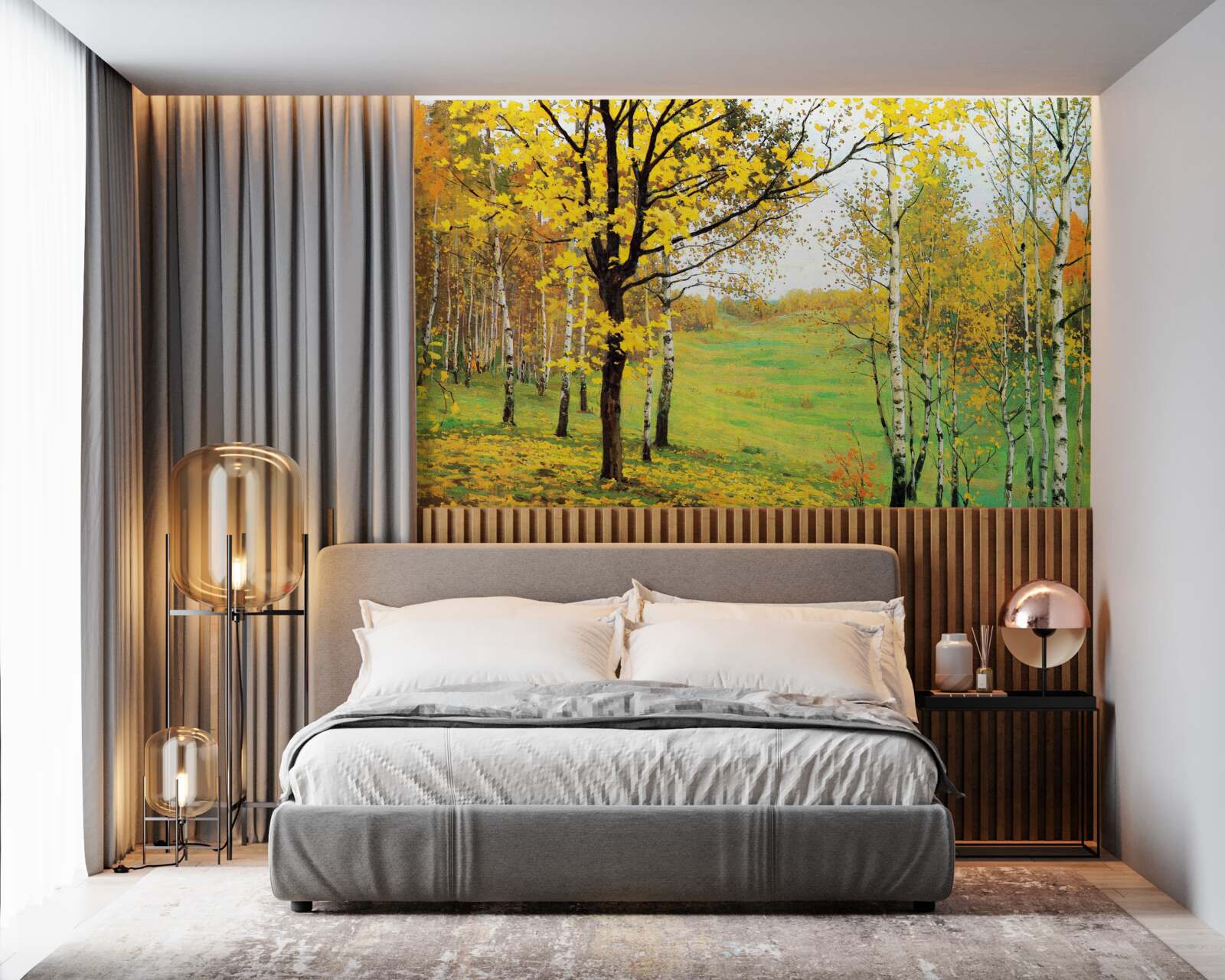 Фотошпалери Осінній ліс оповитий дивовижними відтінками