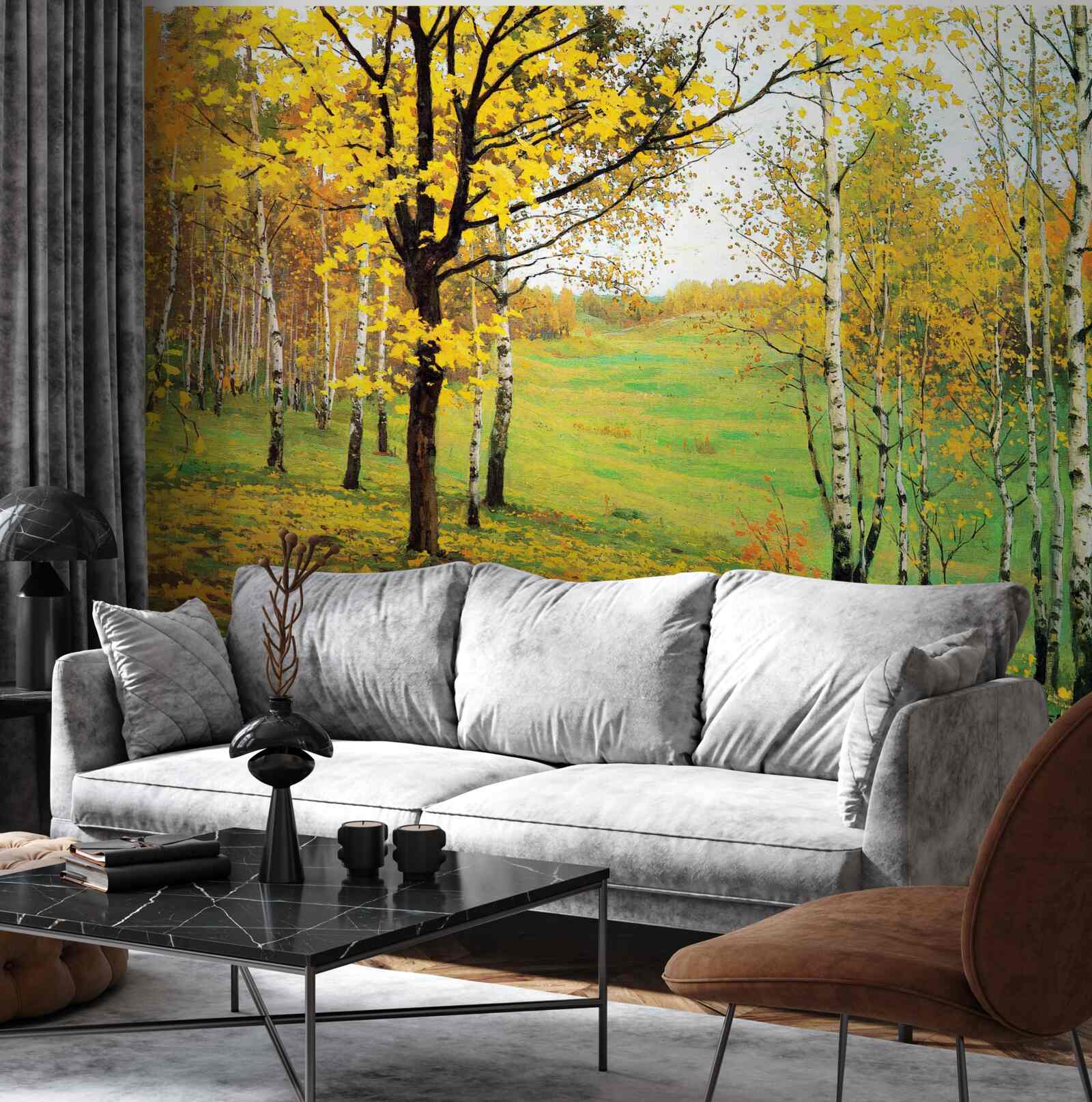 Фотошпалери Осінній ліс оповитий дивовижними відтінками