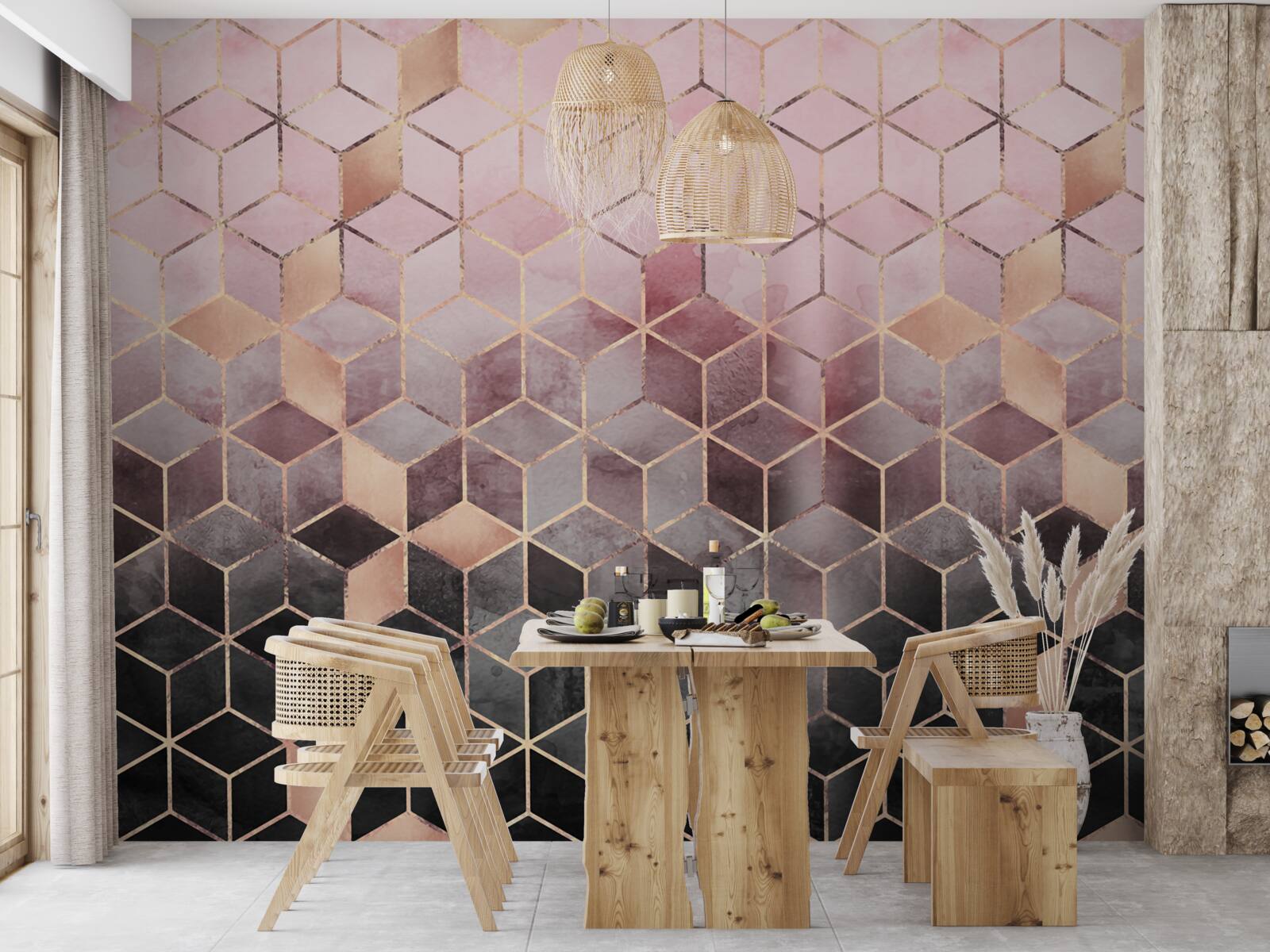 Фотошпалери градієнт на прямокутних сегментах