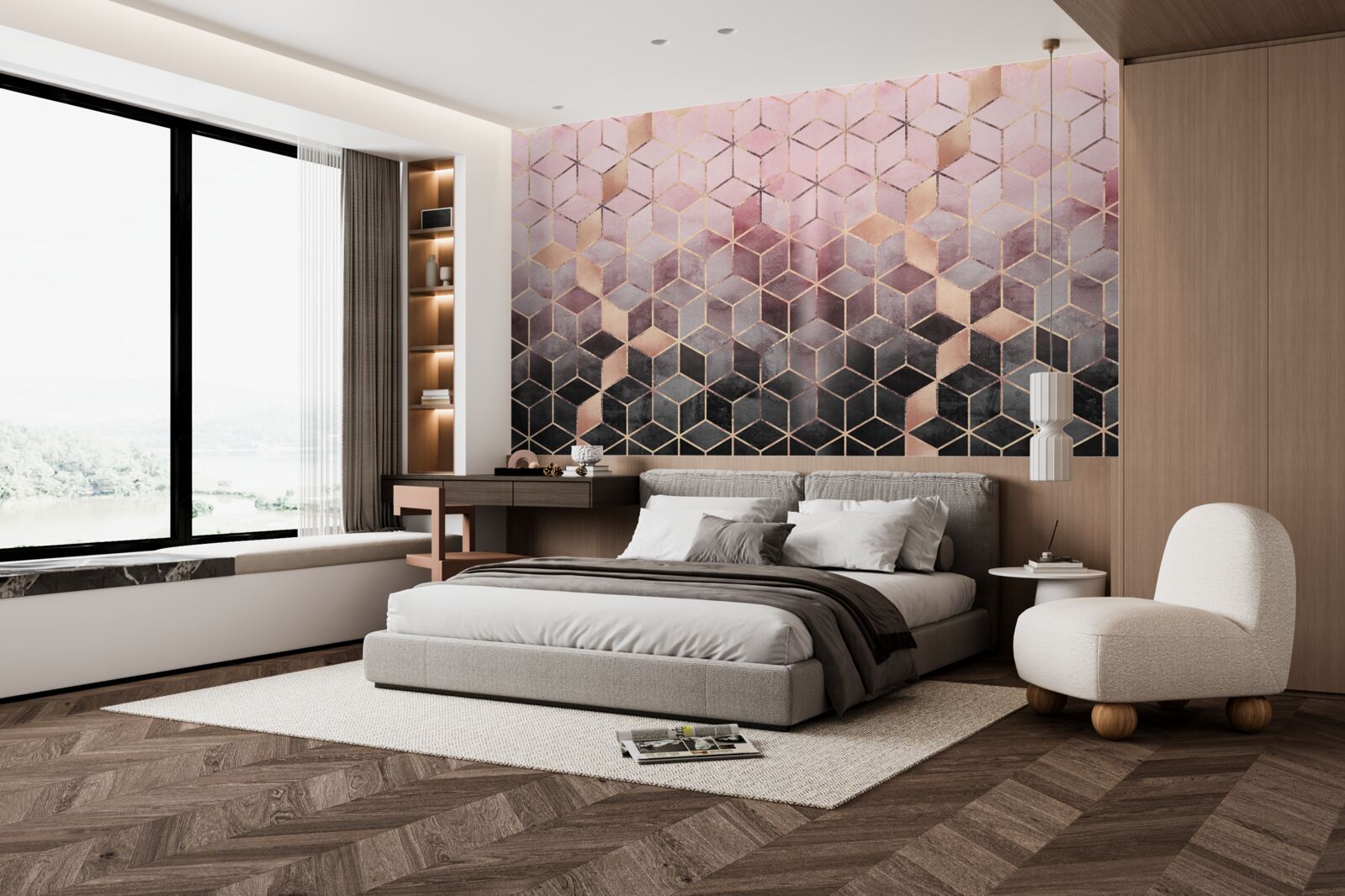 Фотошпалери градієнт на прямокутних сегментах