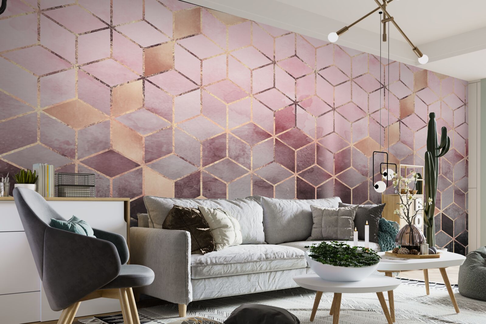 Фотошпалери градієнт на прямокутних сегментах